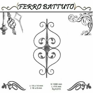 BORCHIA IN FERRO BATTUTO FORO QUADRO STAMPATE A CALDO ARTICOLO ART.41-0-05 