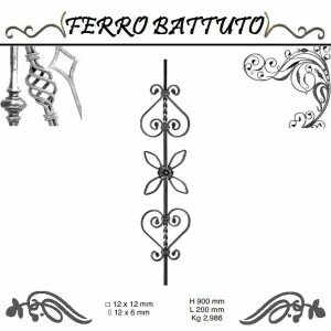 N°2 BASE X CAPOSALDO PALETTI IN FERRO BATTUTO X RECINZIONE RINGHIERE ART 35-2-23 